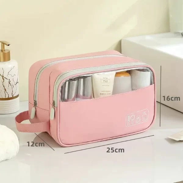 Producto - Neceser de viaje multiuso impermeable color rosa