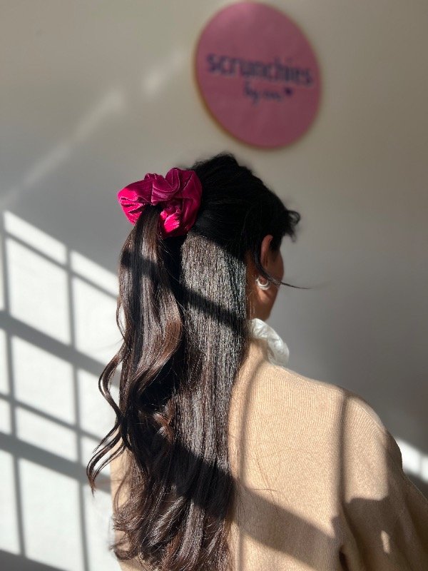Producto - Scrunchie terciopelo fucsia - 1