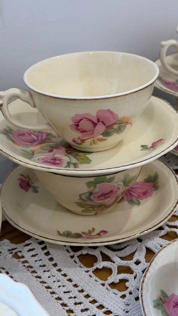Producto - Dúo de té ridgway rosas