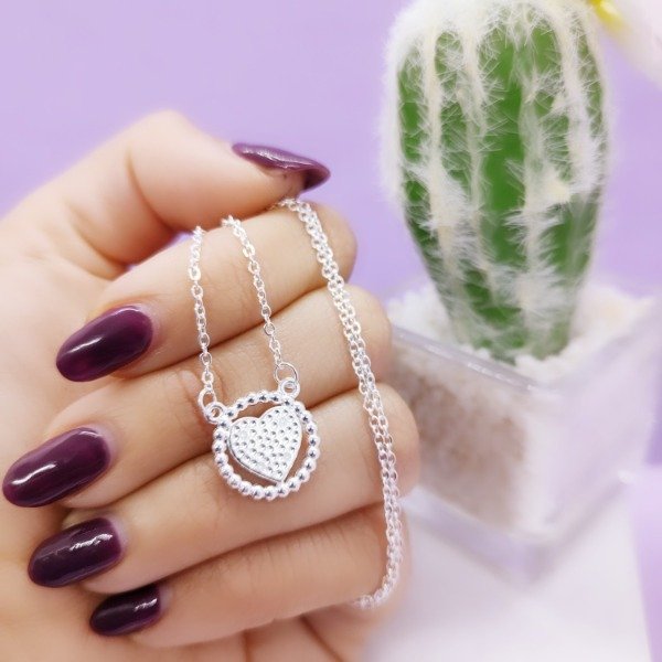 Producto - Cadena de acero blanco corazón