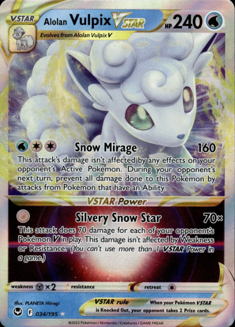 Producto - Alolan Vulpix VSTAR - 034/195 - Silver Tempest