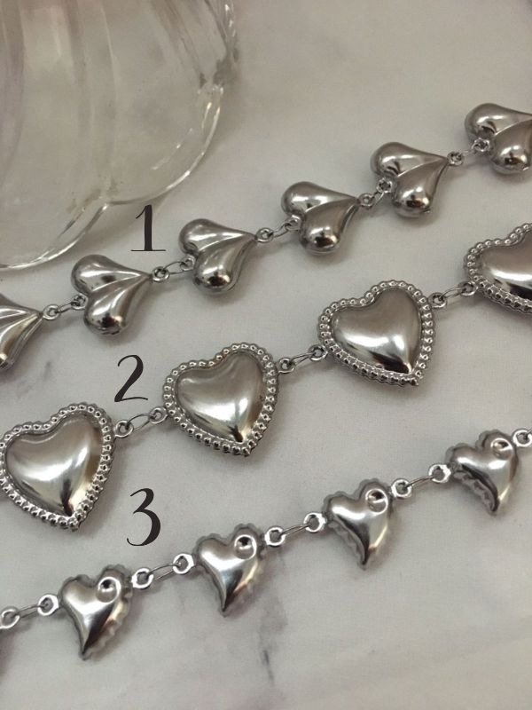 Producto - Pulseras Corazones Inflados Acero Quirúrgico - 1