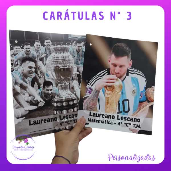 Producto - Carátulas N3 y A4 (Personalizadas) - 1