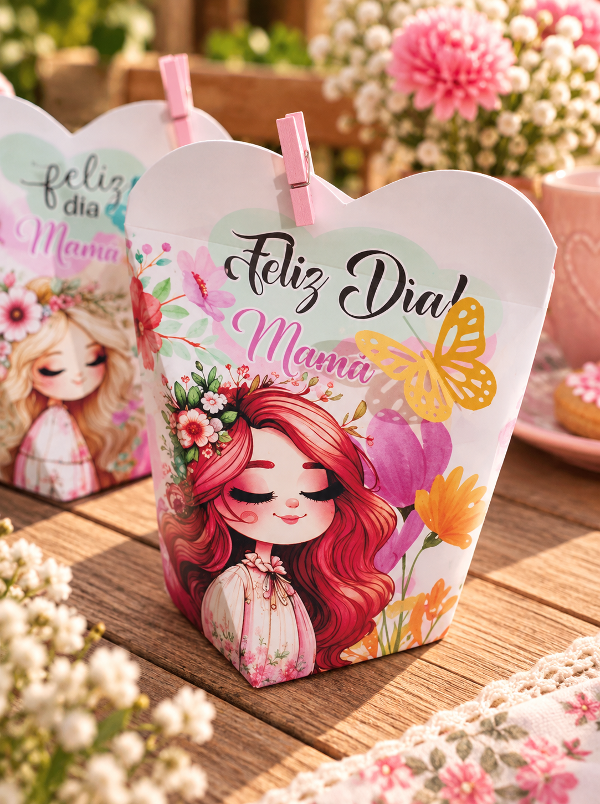 Producto - 9 Cajas Alta Corazón Mamá Floral para imprimir - 2