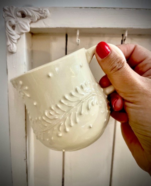 Producto - Taza petit bordado natural (no incluye platito)