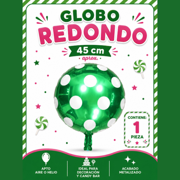 Producto - GLOBO REDONDO LUNAR - 45 CM - UNIDAD