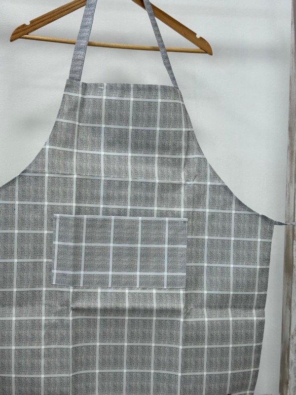 Producto - Delantal SIMIL CUERO LISO/CUADRILLE - 0