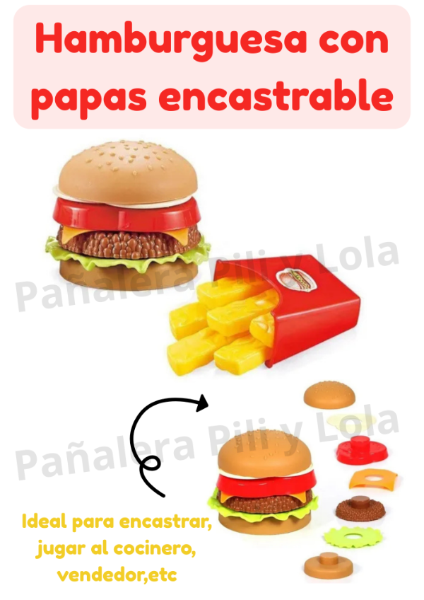 Producto - Hamburguesa con papas encastrable