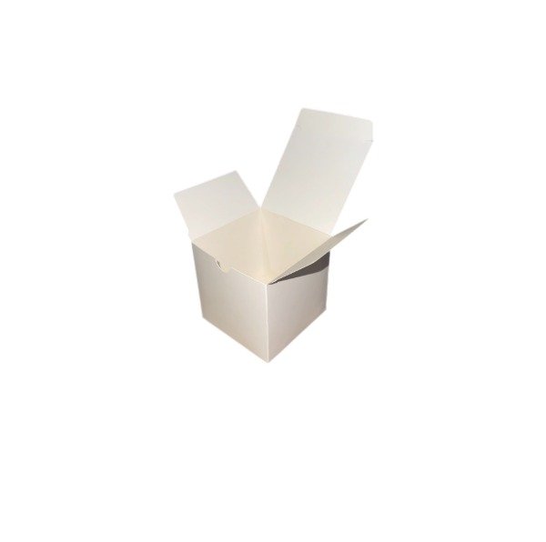 Producto - Pack 100 cajas cúbicas de 10x10x10 cm de cartulina blanca Tx