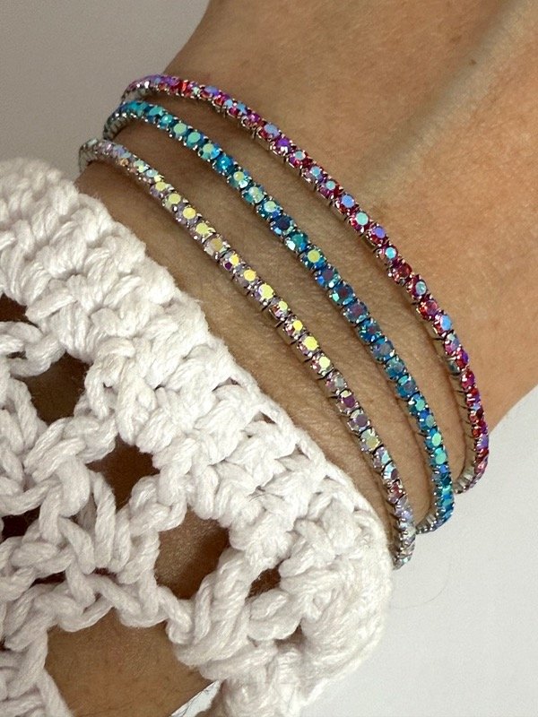 Producto - PF0031 Pulsera  fina elástica fantasía strass