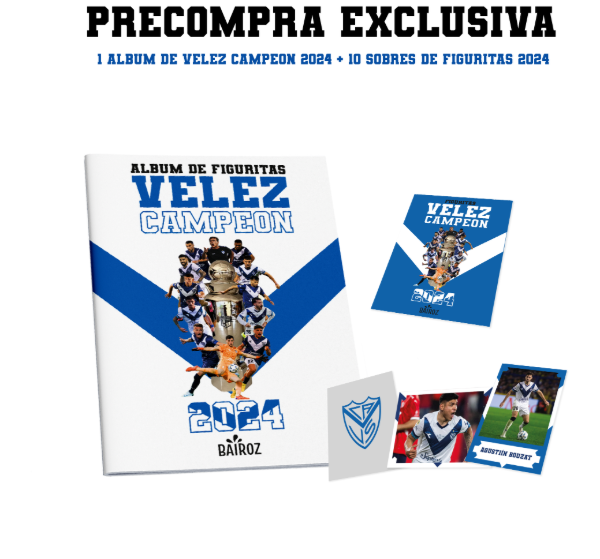 Producto - Album De Figuritas Velez Campeon 2024 + 10 Sobres De Figuritas