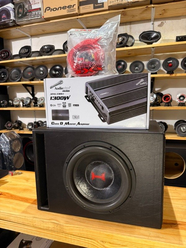 Producto - COMBO SUB 12" DYNA H212K 1000RMS + POTE AP 1300.1 + CABLES + CAJON MDF A MEDIDA