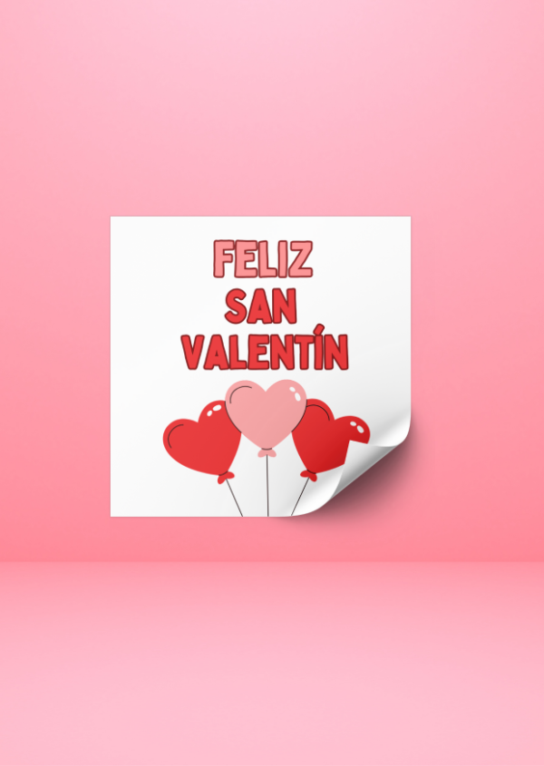 Producto - Adhesivo San Valentin:  X35 UND (4X4) TEMATICA C10