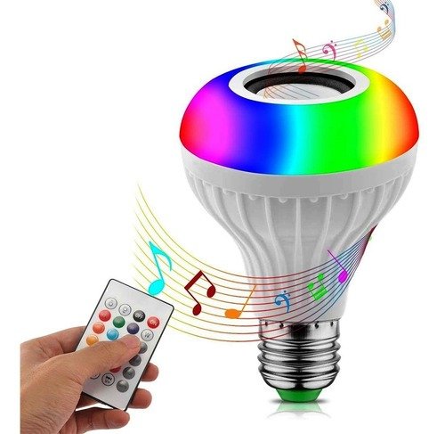 Producto - Foco led con parlante bluetooth