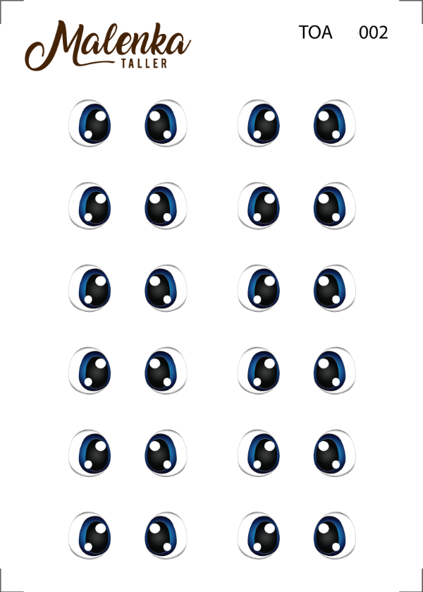 Producto - Ojos transfer TOA 002 azul