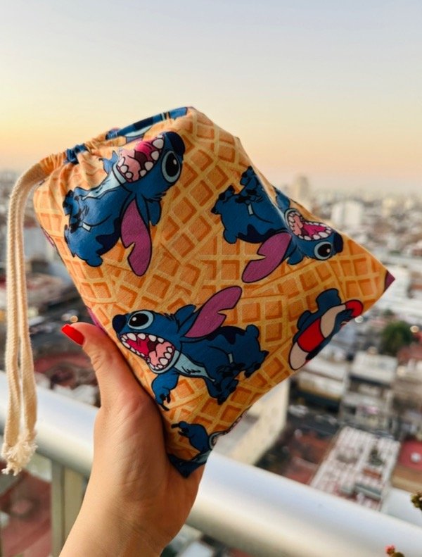 Producto - Bolsa animada Stitch amarilla