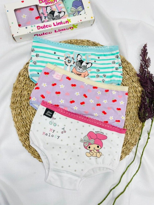 Producto - Art. 1917/2- DULCE LIMON - PACK X3 Bombacha de Niña