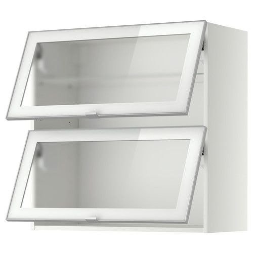 Producto - Puerta de Aluminio Full Glass Blanco con Vidrio Translúcido 45x100 cm