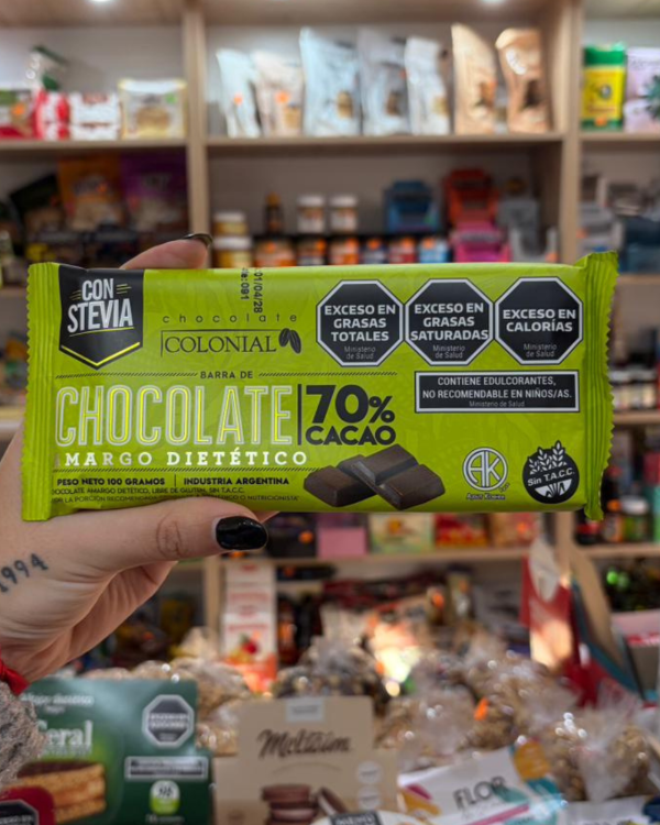 Producto - Chocolate "Colonial" al 70 con stevia