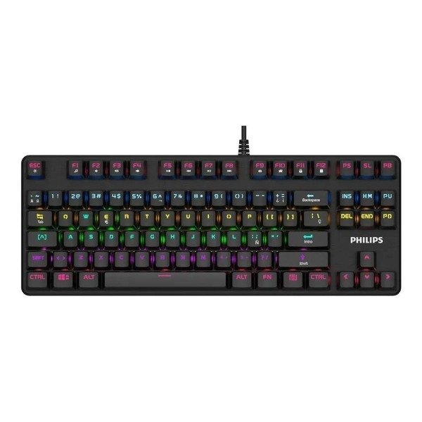 Producto - Teclado Español -Usb -Gamer Mecanico -black Philips