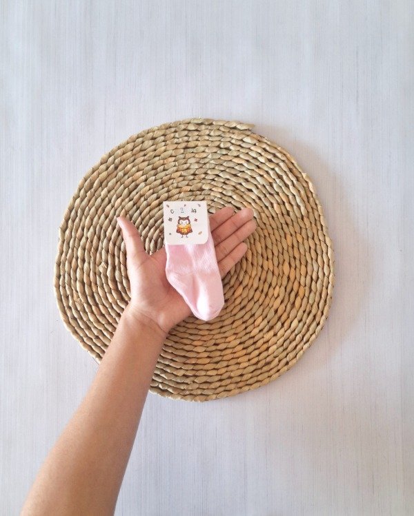 Producto - Media Colmena T2 (6-9M) Rosa Liso