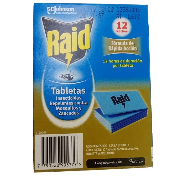 Producto - RAID TABLETA CAJA X12 NOCHES