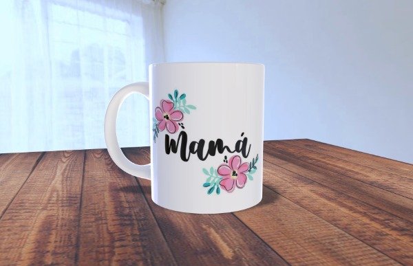 Producto - Taza de ceramica - MAMÁ FLORES