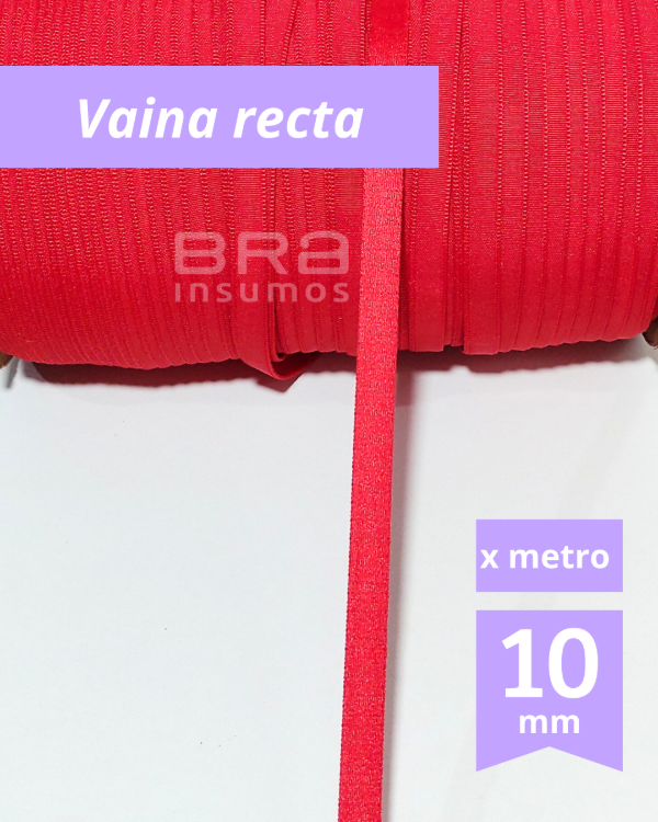 Producto - Vaina Recta 10 mm - Rojo (x Metro)