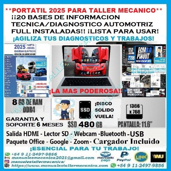 Producto - ULTRABOOK PORTATIL POSITIVO BGH 2025 - 480GB SSD - 8GB RAM + 20 BASES AUTOMOTRIZ