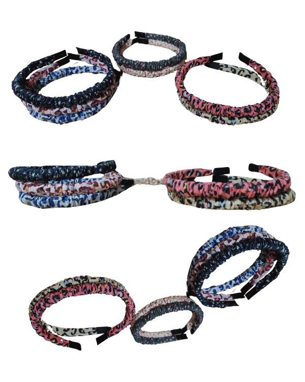 Producto - Vinchas Plasticas Forradas En Tela Con Frunce Mujer Niñas - 5