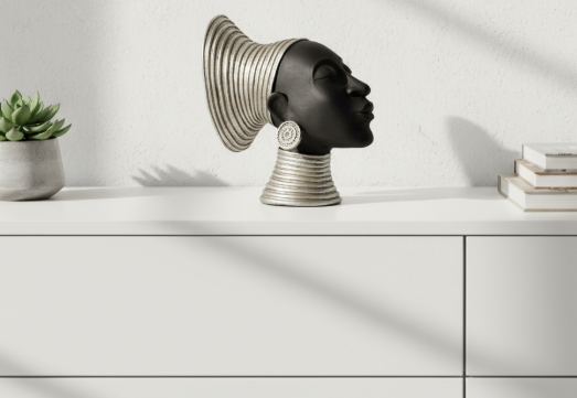 Producto - Mujer Africana De Poliresina Alto 22 cm