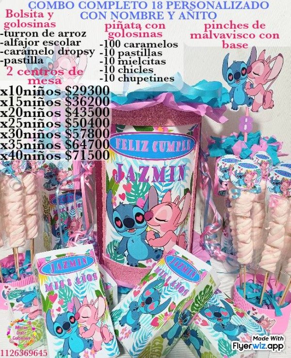 Producto - Combo cumpleaños 18 Stitch 2