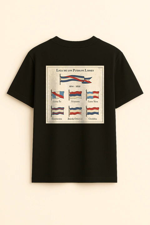 Producto - Liga de Los Pueblos Libres (Negra Clásica Hombre Dorsal)