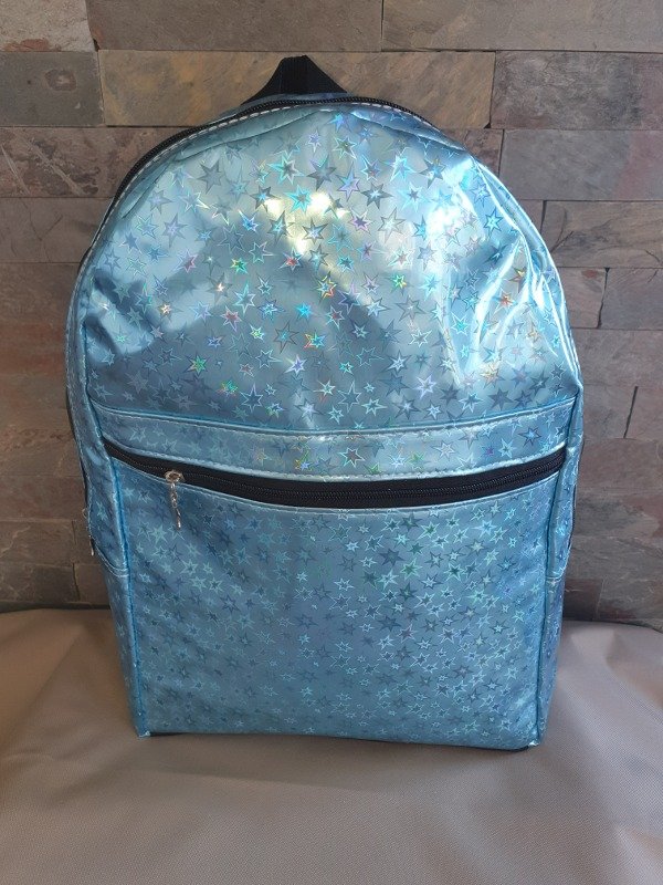 Producto - Mochila Grande Espejo Star Turquesa