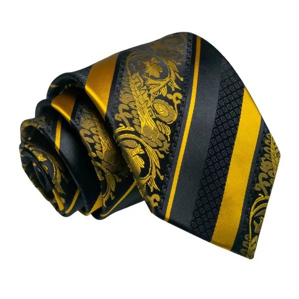 Producto - DORADO C/ NEGRO Corbata Individual