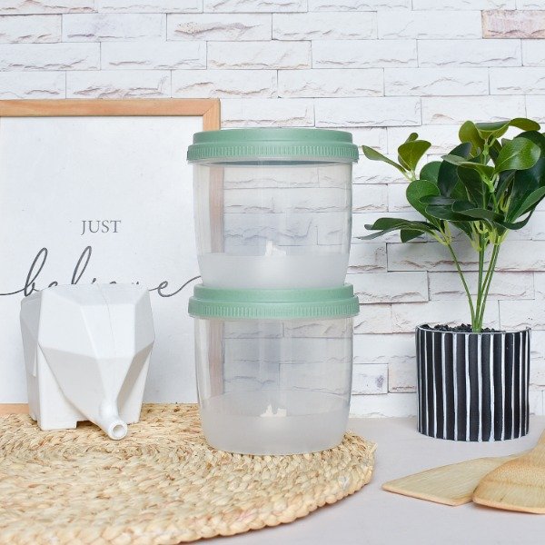 Producto - SET X2 TUPPER ENCASTRABLES GRANDES BAMBU