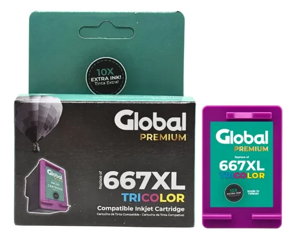 Producto - Cartucho de Tinta Global HP 667XL Tri-Color 21ml (922001556-1)