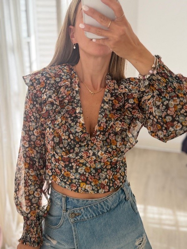 Producto - BLUSA ESTAMPADA FLOREADA ZARA