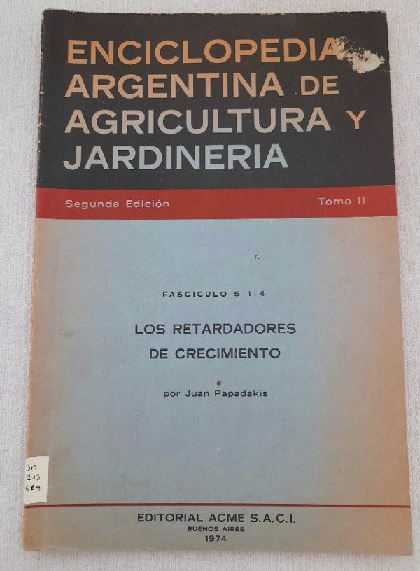Producto - Enciclopedia Argentina De Agricultura Y Jardineria #5-1-4 - Retardadores