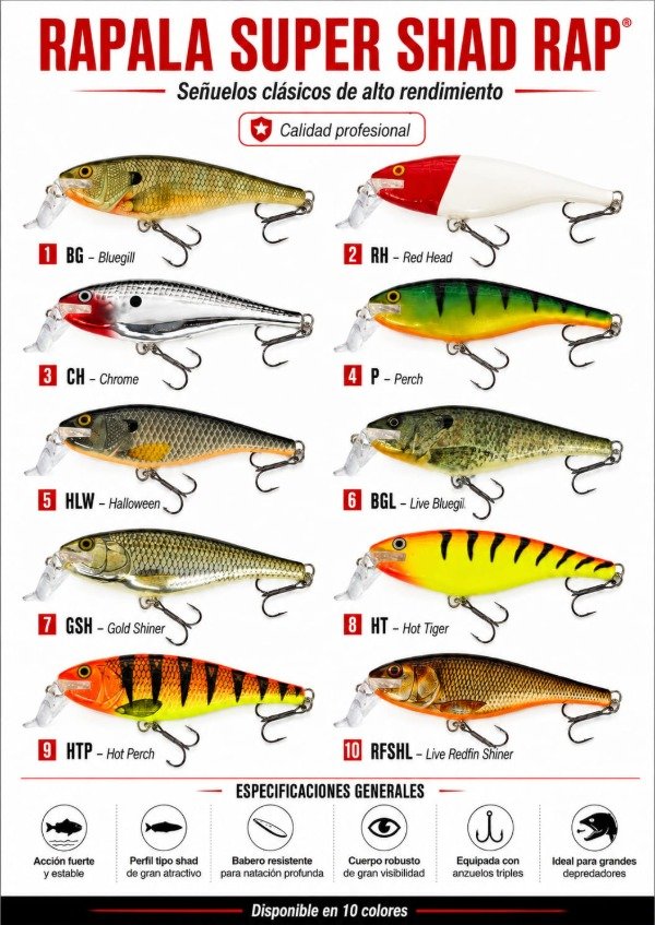 Producto - SEÑUELOS RAPALA SUPER SHAD RAP