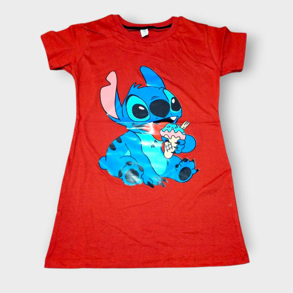 Producto - Vestido Juvenil Stitch Rojo T10