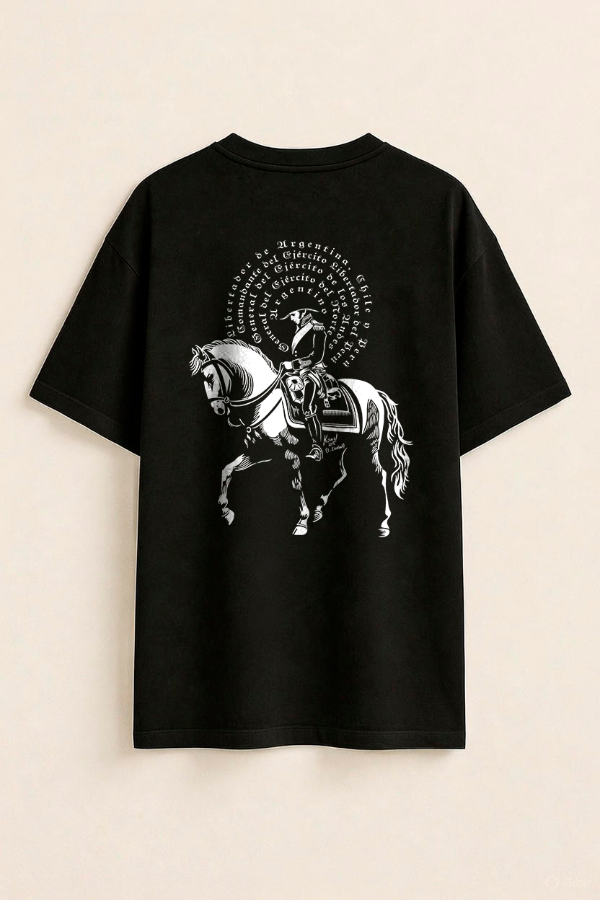 San Martin oversize unisex negra dorsal