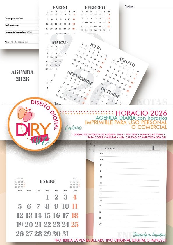 Producto - Horacio 2026 - Diaria con horario