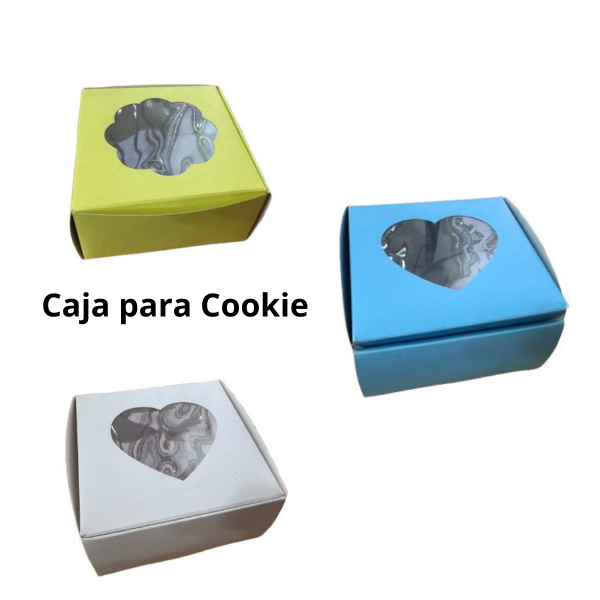 Producto - Caja Con Visor para Cookies 10x10 x1 -Varios Colores-