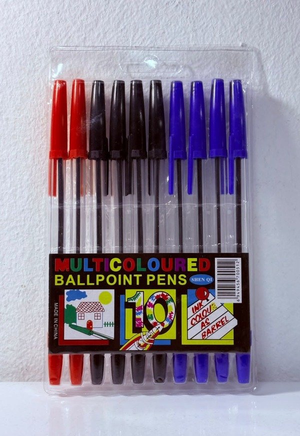 Producto - Pack x 10 bolígrafos rojo-negro- azul