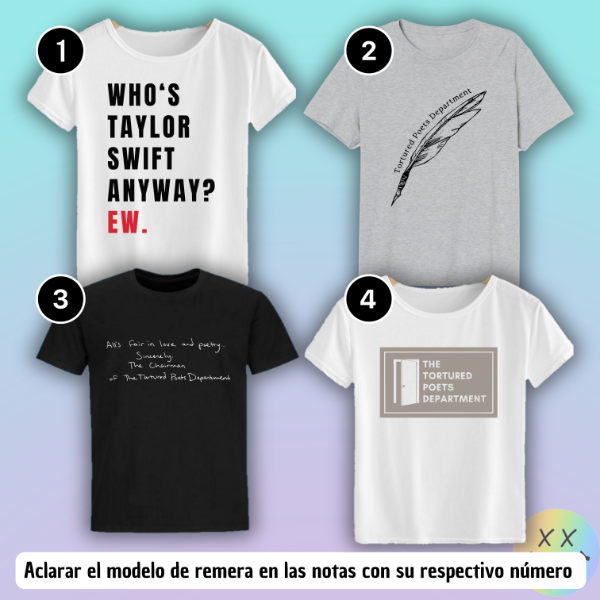 Producto - Remeras Taylor Swift #5 (varios modelos)