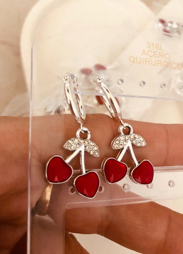 Producto - Blíster Cherry XL micropave x12 pares Acero Blanco