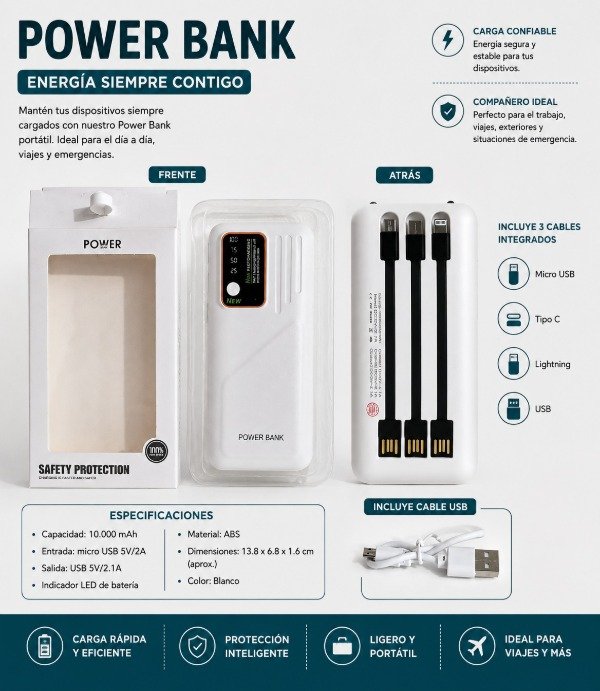 Producto - Cargador Portátil Power Bank