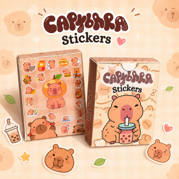 Producto - Cajita de stickers "Capibara"