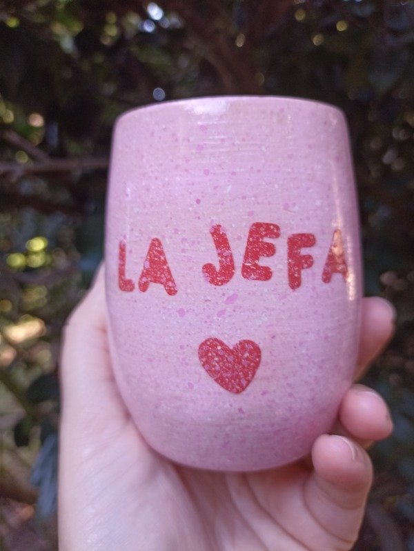 Producto - Mate "la jefa" rosa y rojo (EN STOCK)